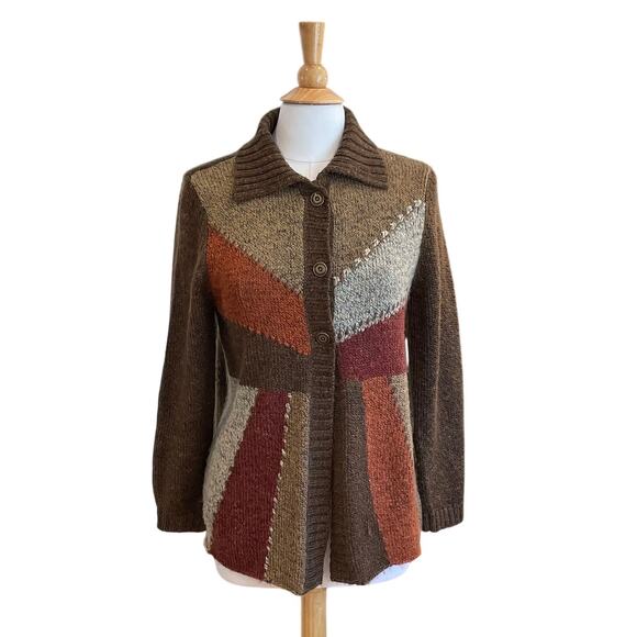 Alfred Dunner Fall Colors Long Cardigan Sweater Coat, 3 Button, Size M - Picture 1 of 10